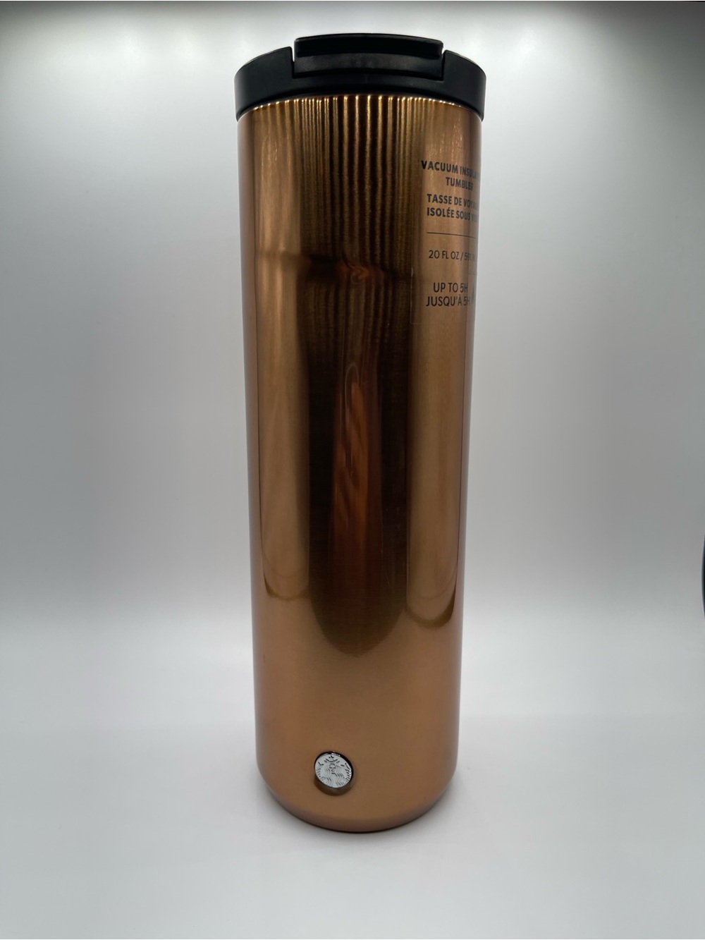 Starbucks Copper Metallic Tumbler with Black Lid